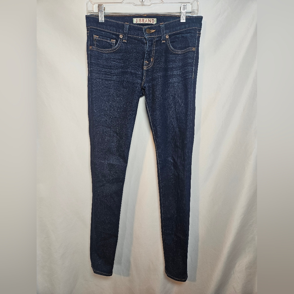 J Brand Skinny Leg Jeans Size 26 Dark Wash Made in USA Stretch Denim